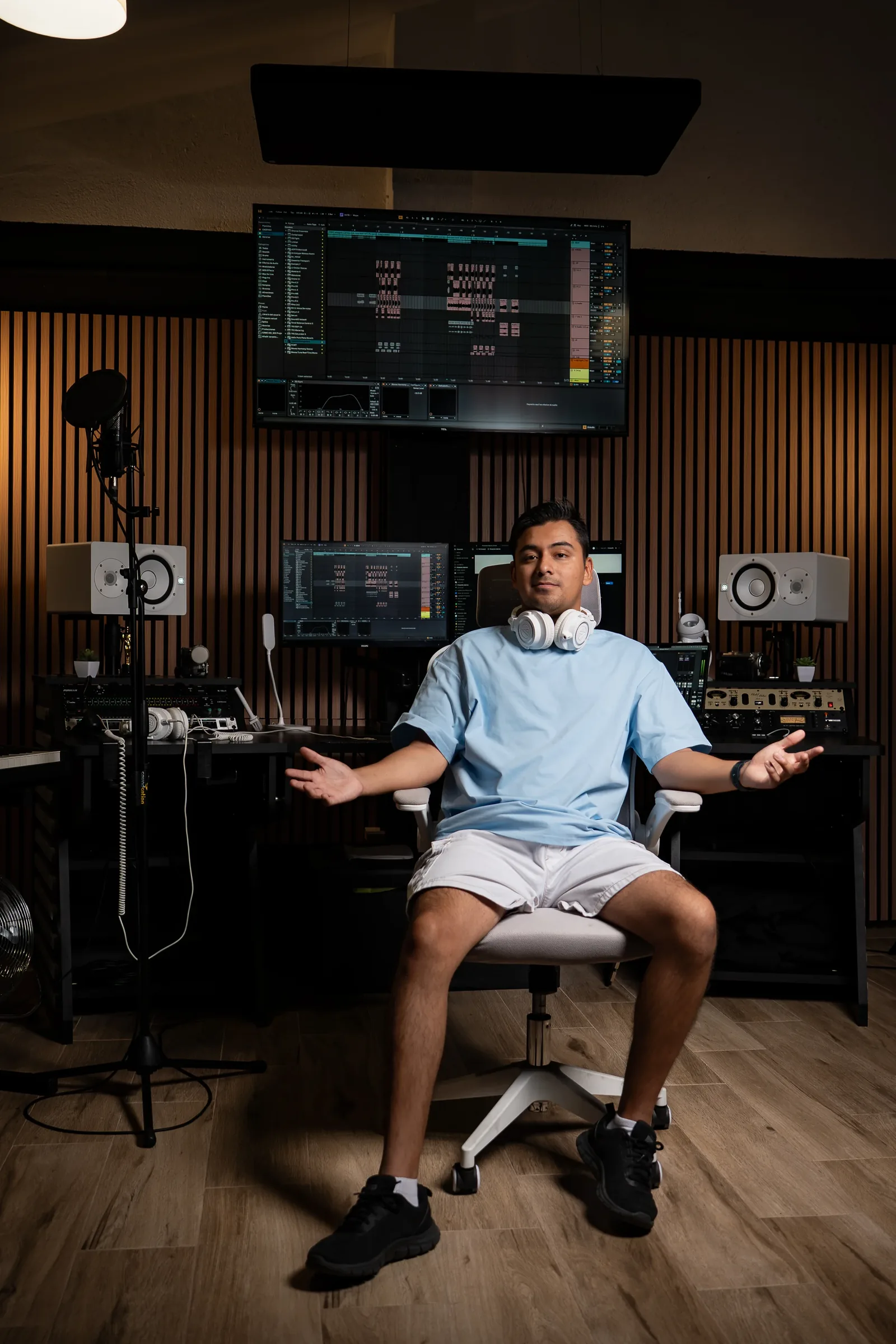 TD en su estudio de producción